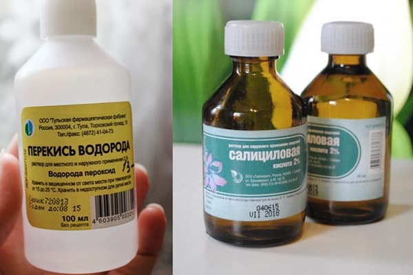Wasserstoffperoxid und Salicylalkohol