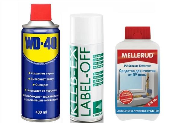 Mittel zum Entfernen von Folien von Fenstern