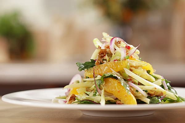 Salat mit Rucola und Orangen