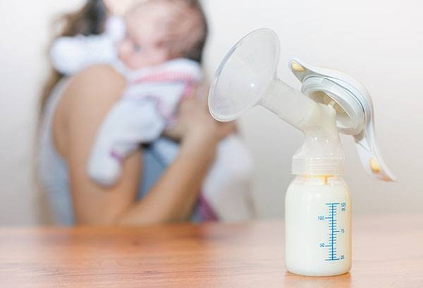 Milch in der Milchpumpe