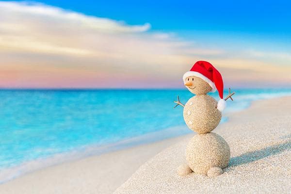 Sandschneemann am Strand