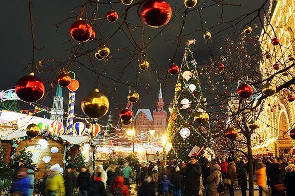 Silvester auf dem Roten Platz