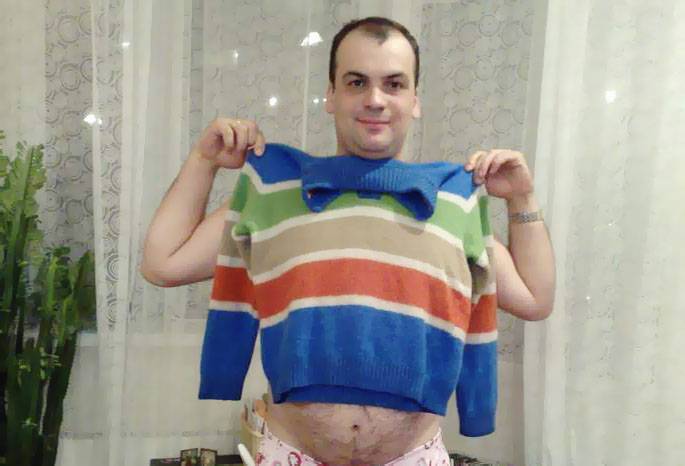 Pullover nach dem Waschen eingelaufen