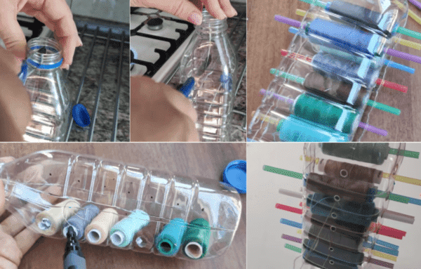 Organizer aus einer Plastikflasche