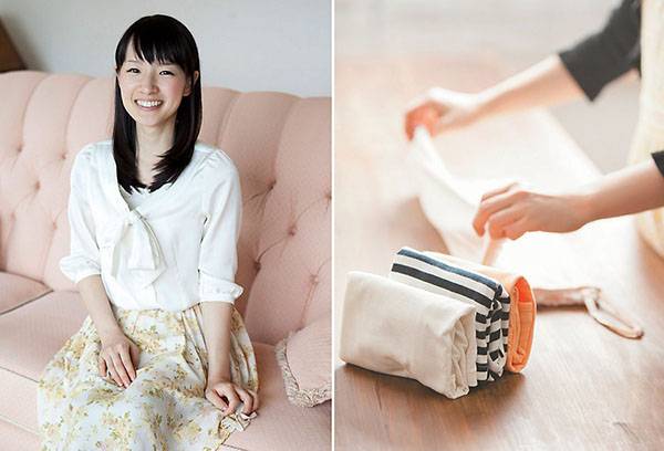 Marie Kondo faltet Kleidung