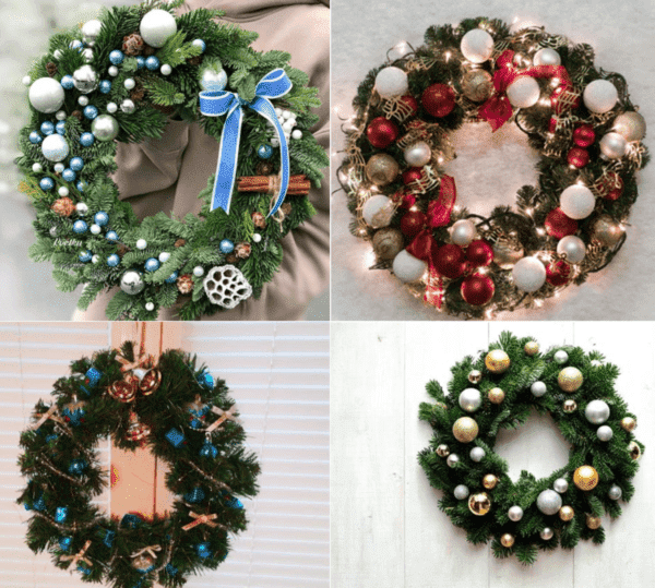 Fertige Weihnachtskränze
