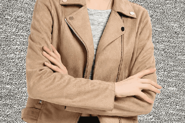 Helle Wildlederjacke