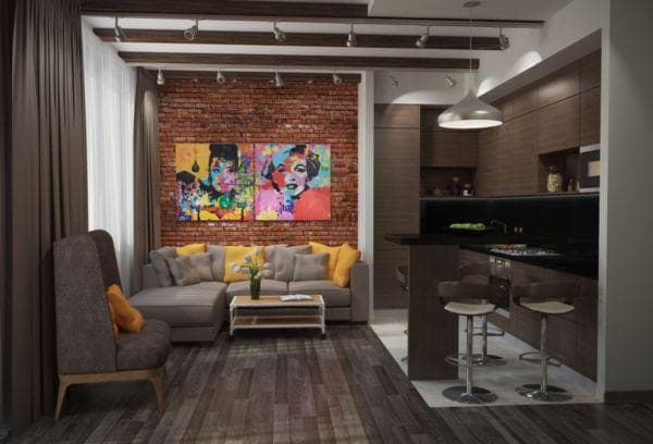 Interieur im trendigen Loft-Stil.